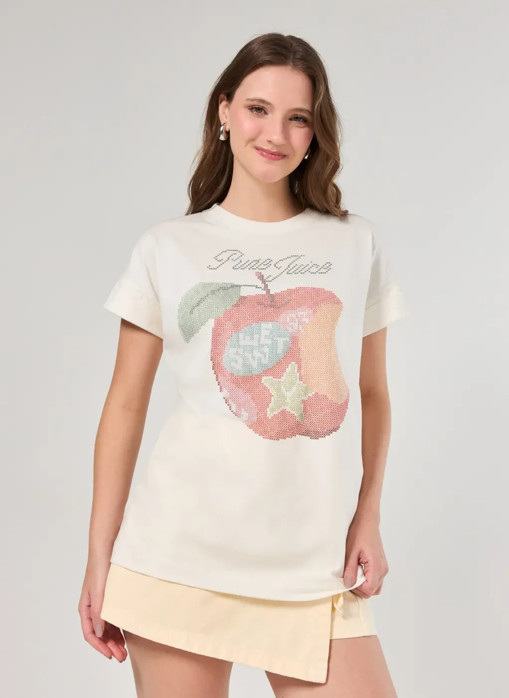 Camiseta Oversized Off-White Fruta