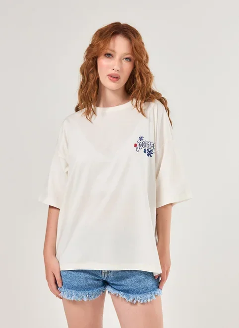 Camiseta Box Off-White Estampa Costas