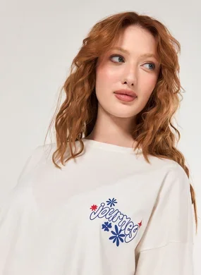 Camiseta Box Off-White Estampa Costas