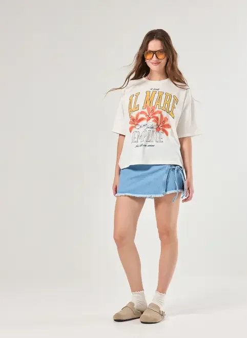 Camiseta Box Off-White Flor AL Mare