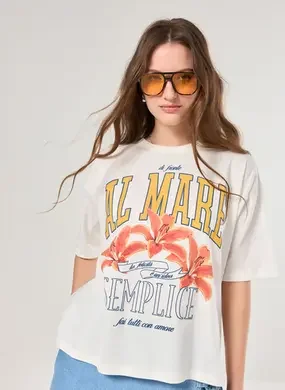 Camiseta Box Off-White Flor AL Mare