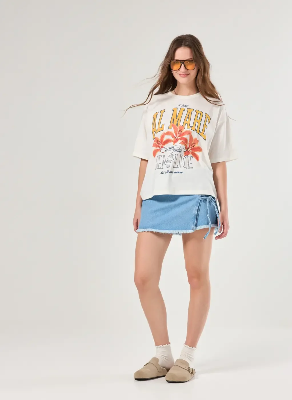 Camiseta Box Off-White Flor AL Mare