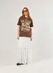Camiseta Oversized Marrom Selos