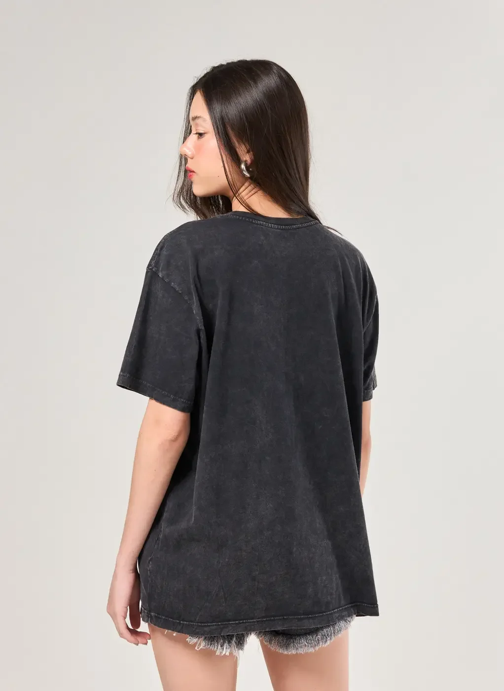 Camiseta Oversized Tigre Marmorizada