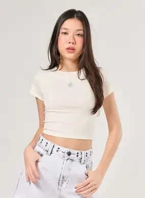 Blusa Estrela Com Amarração Nas Costas