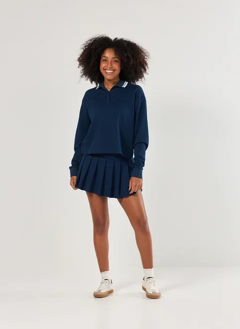 Blusa Manga Longa Polo Marinho