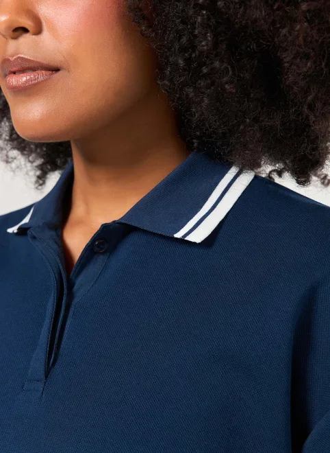 Blusa Manga Longa Polo Marinho