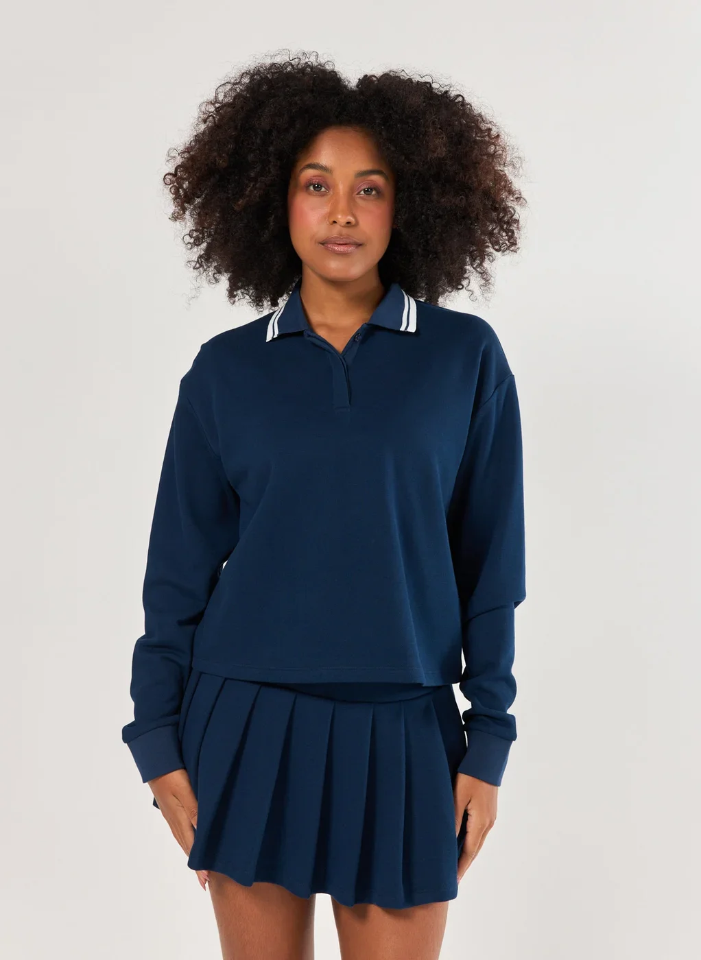 Blusa Manga Longa Polo Marinho