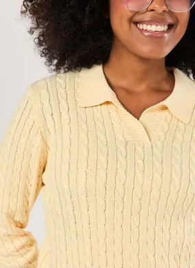 Blusa Manga Longa Polo Tricô