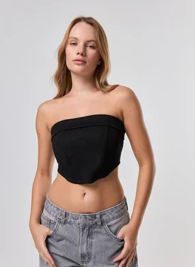 Corselet Cropped Dobra Suede