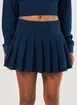 Saia Short Plissada Azul-Marinho