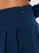 Saia Short Plissada Azul-Marinho