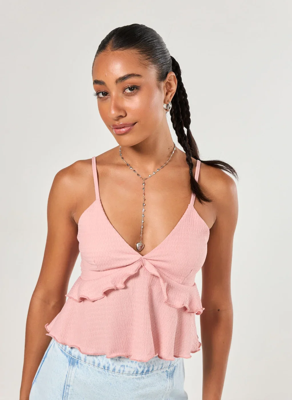 Blusa Alcinha Babados Rosa