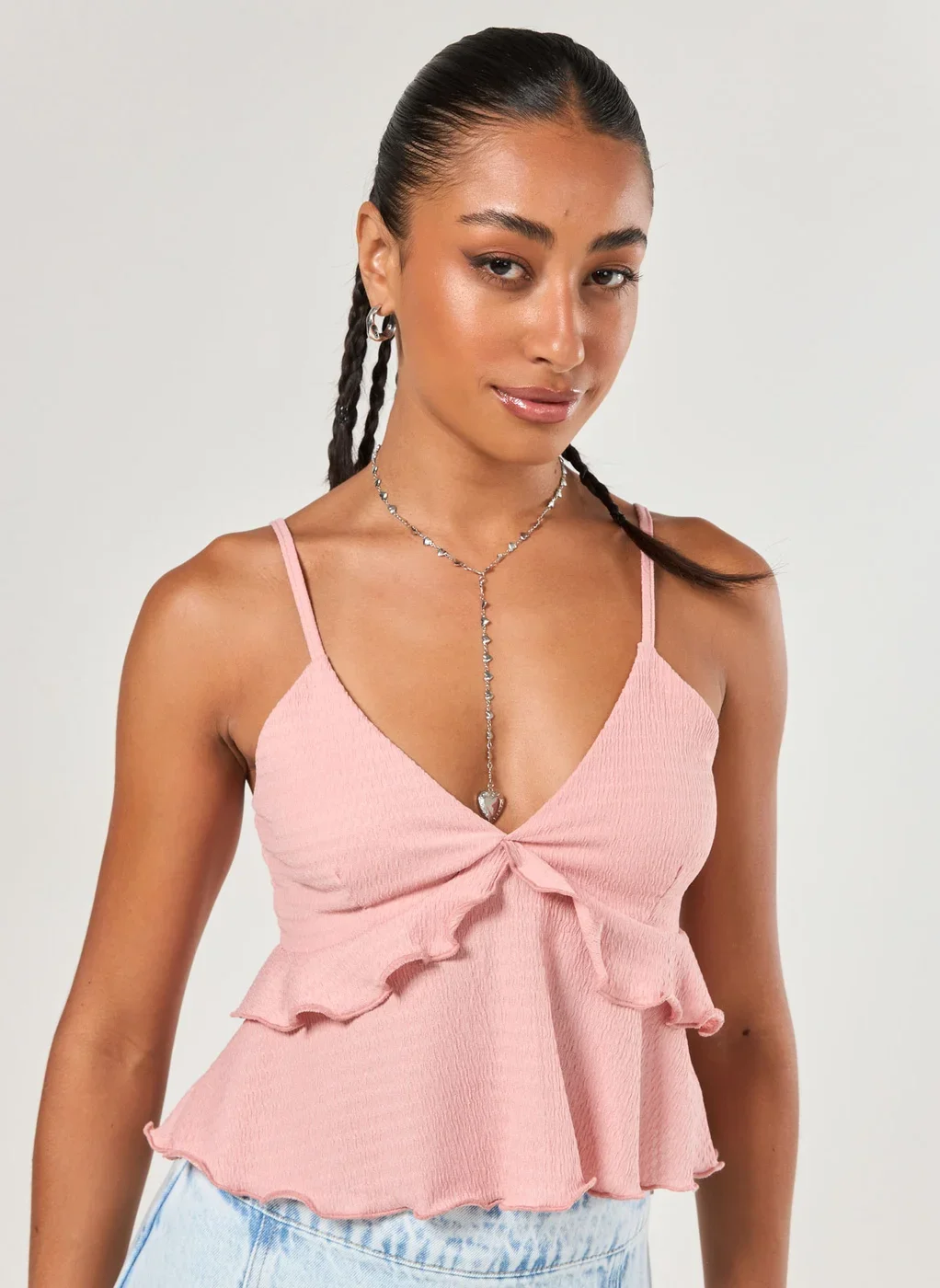 Blusa Alcinha Babados Rosa