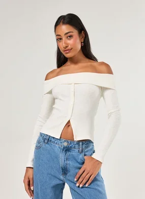 Blusa Manga Longa Pala Virada Botões