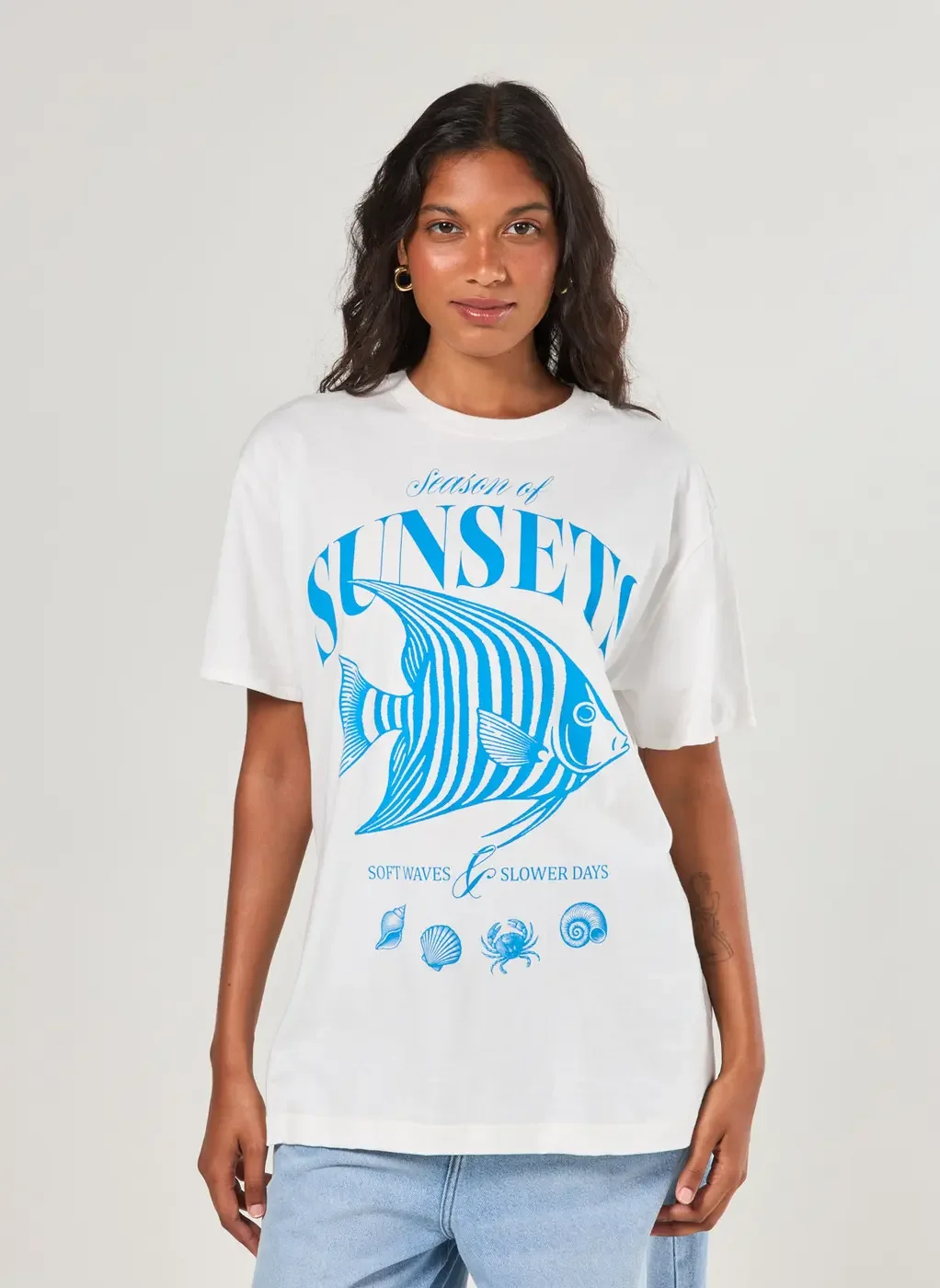 Camiseta Oversized Off-White Peixe