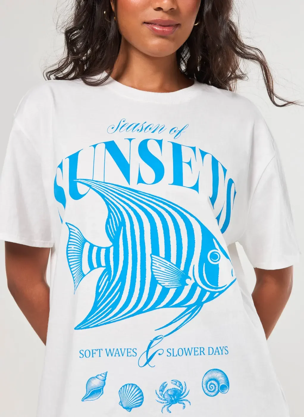 Camiseta Oversized Off-White Peixe