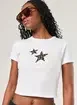 Mini Tee Off-White Estrela Oncinha