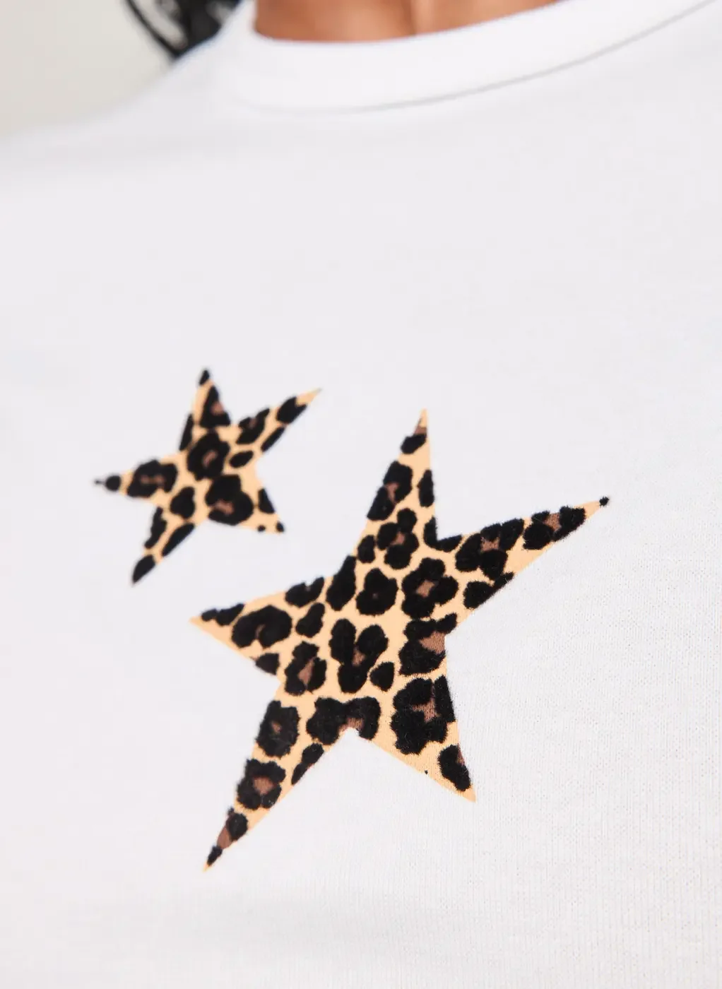 Mini Tee Off-White Estrela Oncinha