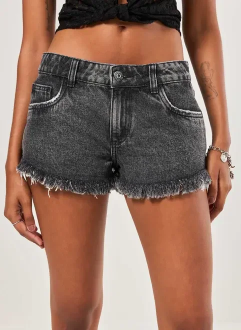 Short Jeans Micro Cintura Baixa