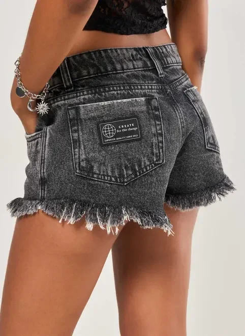 Short Jeans Micro Cintura Baixa