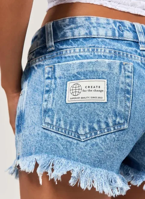 Short Jeans Micro Cintura Baixa