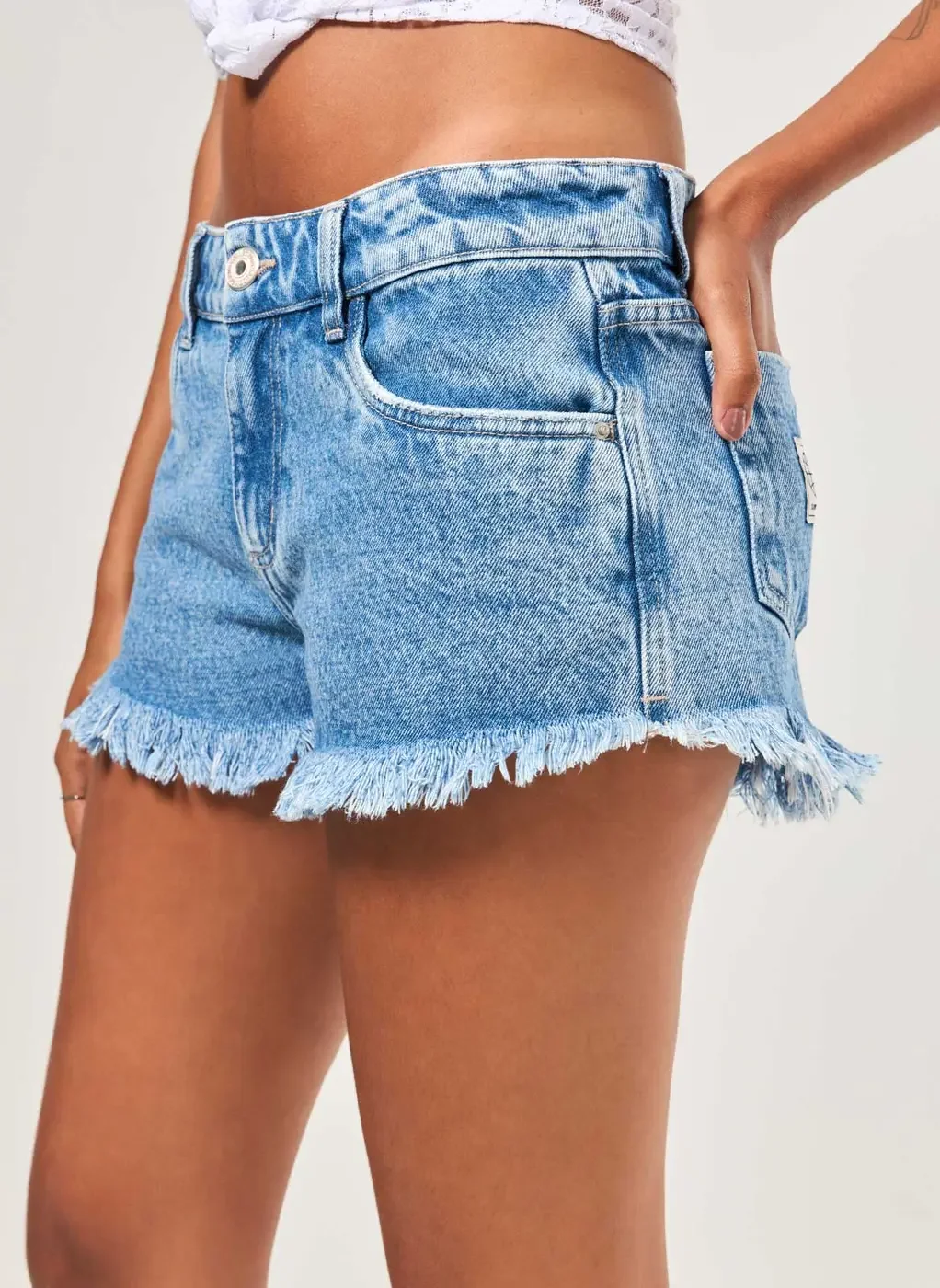 Short Jeans Micro Cintura Baixa