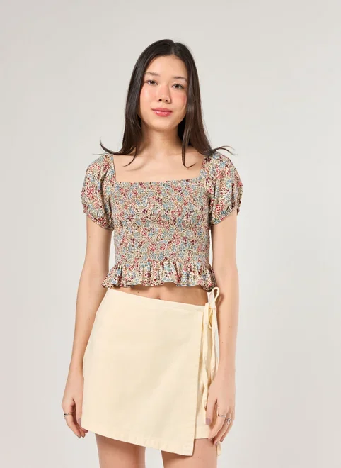 Blusa Cropped Latex Florida