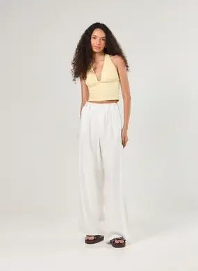 Calça Alfaiataria Pregas Wide Leg