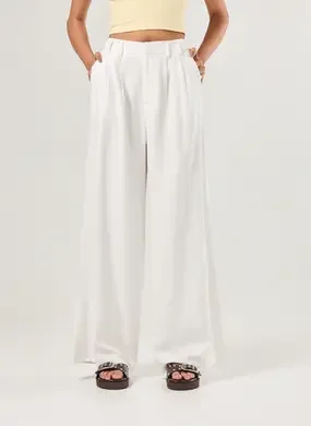 Calça Alfaiataria Pregas Wide Leg