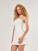 Vestido Curto Linho Off-White Aviamento