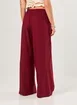 Calça Vinho Amarração E Pregas