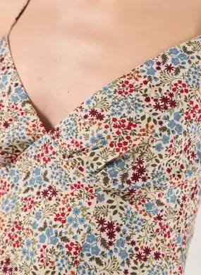 Vestido Midi Estampa Florida