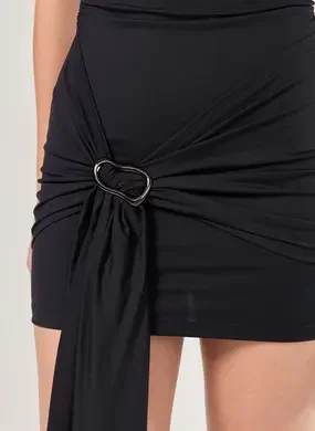 Vestido Curto Preto Aviamento E Ponta