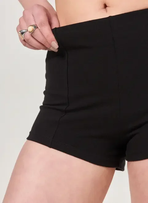 Micro Short Em Malha Preta