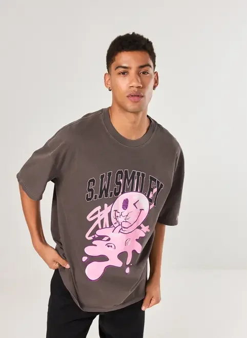 Camiseta Oversized Malhão Estonada Smile