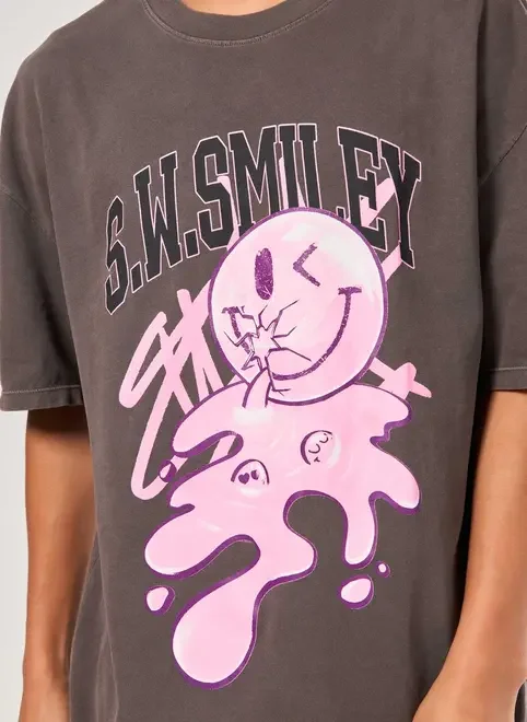 Camiseta Oversized Malhão Estonada Smile