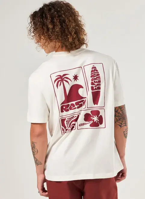 Camiseta Comfort Estampa Costas Praia