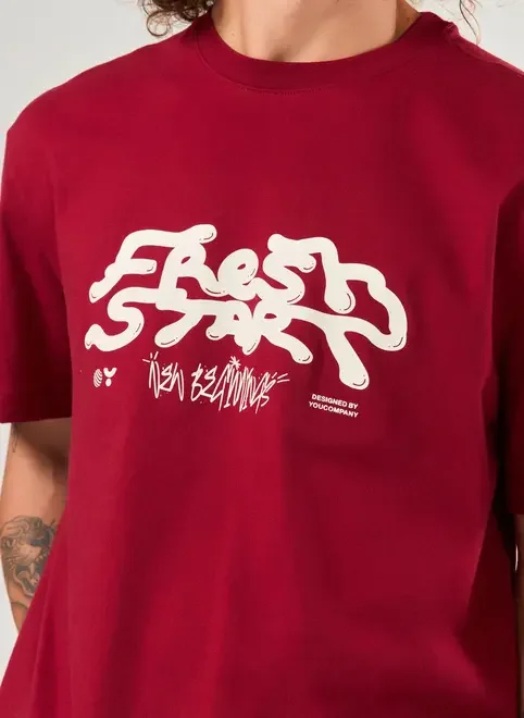 Camiseta Comfort Vinho Fresh