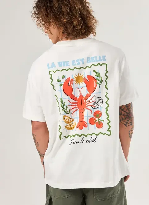 Camiseta Relaxed Off-White Lobster