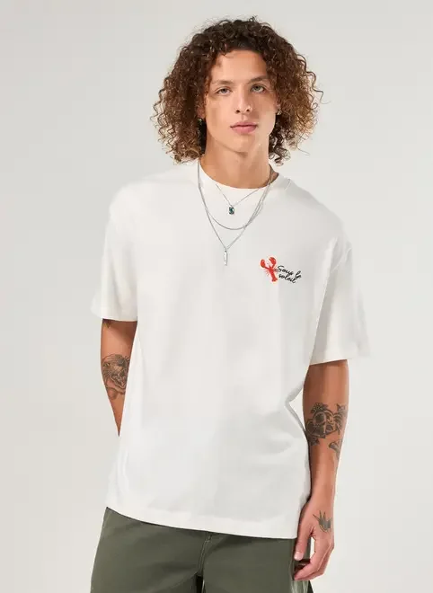 Camiseta Relaxed Off-White Lobster