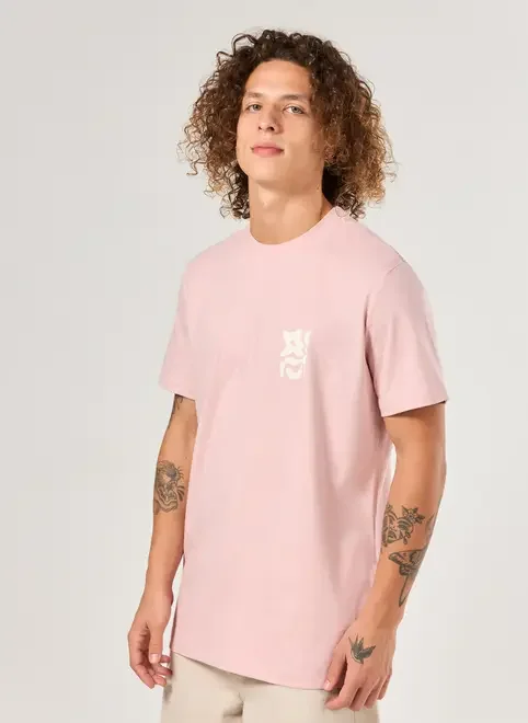 Camiseta Comfort Rosa Flor