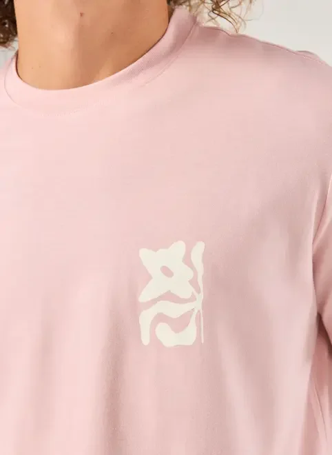 Camiseta Comfort Rosa Flor