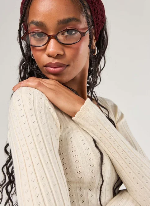 Blusa Manga Longa Retilínea Decote V