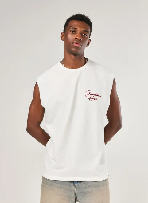 Regata Sleeveless Comfort Atoalhada Bordado