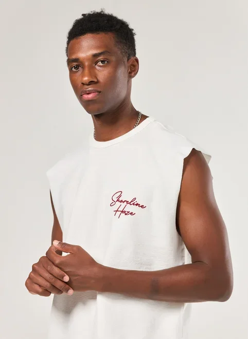 Regata Sleeveless Comfort Atoalhada Bordado