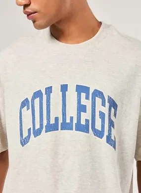 Camiseta Box Cinza College