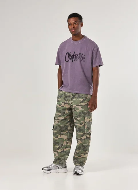 Camiseta Box Estonada Roxa Culture