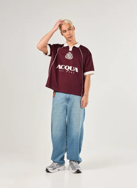 Camiseta Box Polo Esportiva Bordô