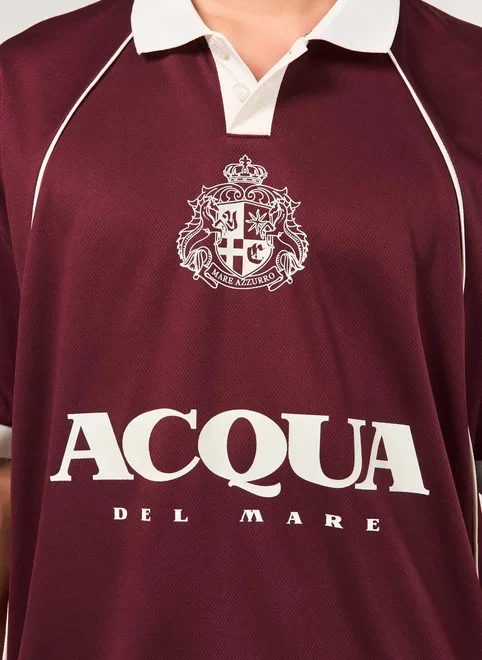 Camiseta Box Polo Esportiva Bordô